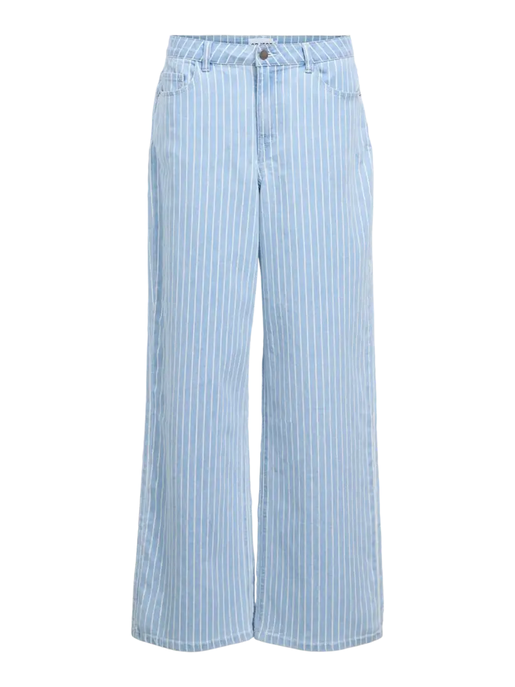 Object Object | Jeans wijd Sanni light blue denim stripes