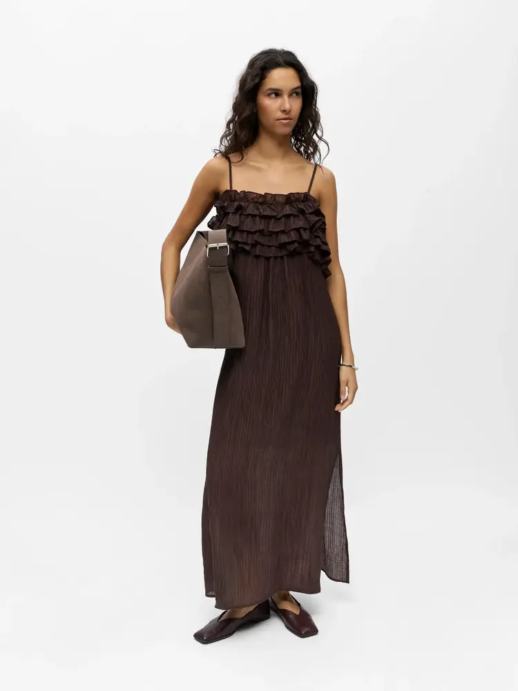 Object Object | Lange jurk Lyne seal brown