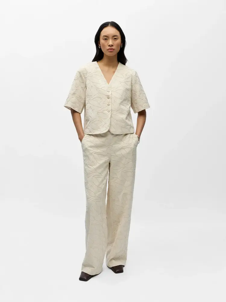 Object Object | Blazer korte mouw Mathilda white sand