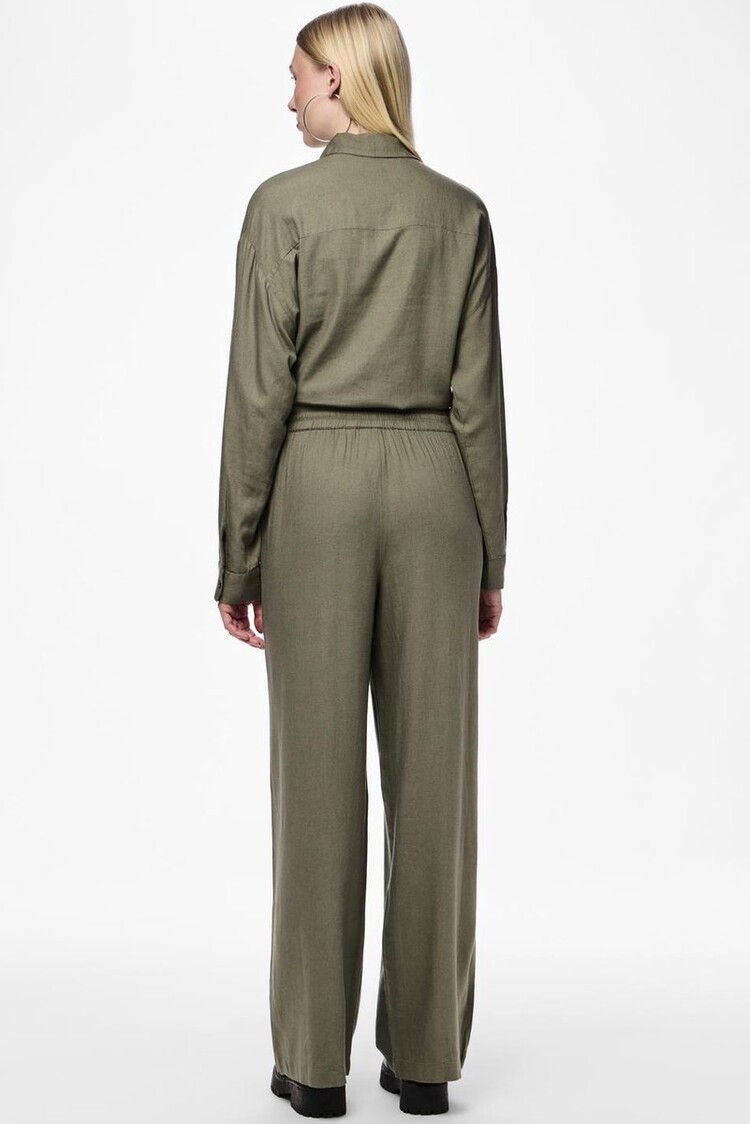 Pieces Pieces | Broek Pia wide deep lichen green NOOS