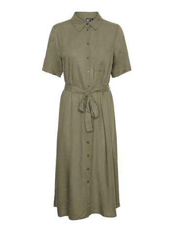 Pieces Pieces | Jurk Pia deep lichen green NOOS