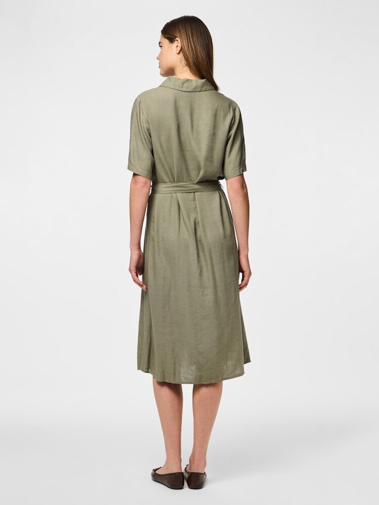 Pieces Pieces | Jurk Pia deep lichen green NOOS