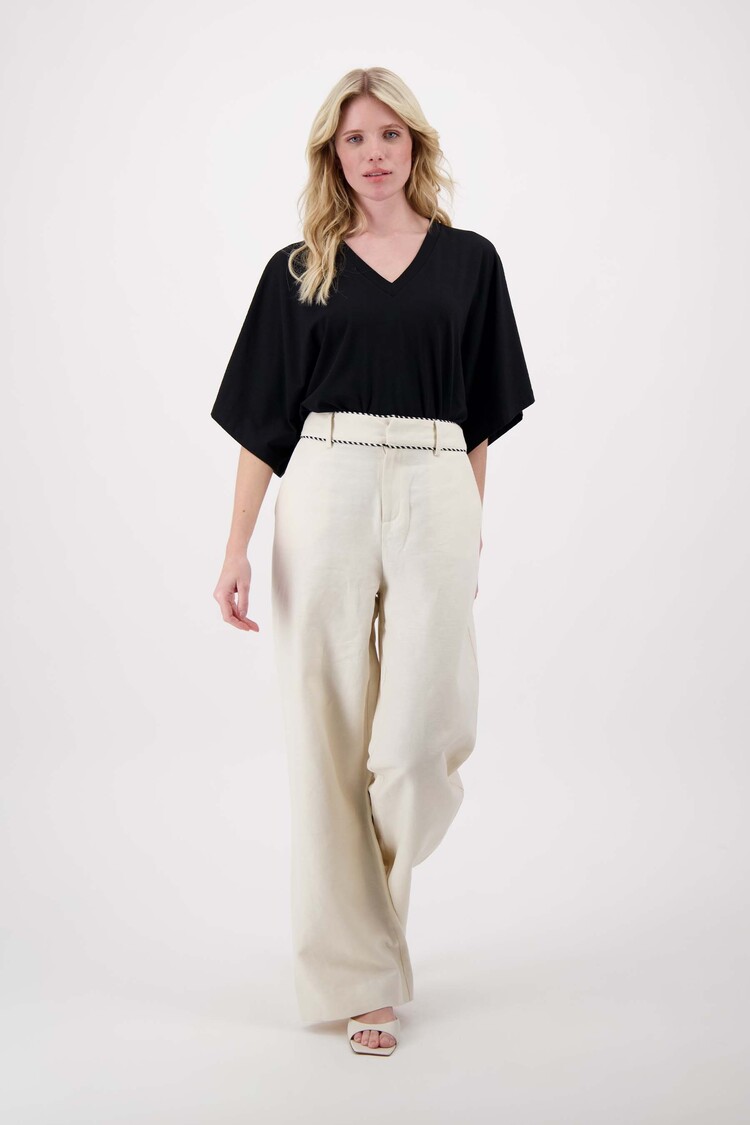 Zusss Zusss | T-shirt wijde mouw zwart