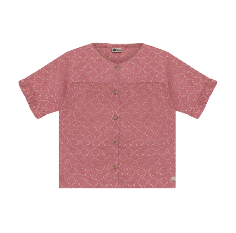 Daily7 Daily7 | Shirt ruffle Broderie heather rose