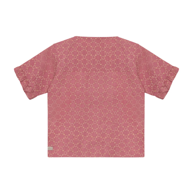Daily7 Daily7 | Shirt ruffle Broderie heather rose