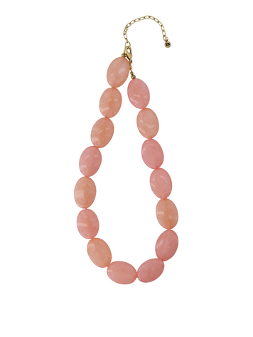 Zusss Zusss | Ketting van platte kralen roze