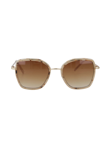 Zusss Zusss | Piloten zonnebril met hoeken incl koker goud