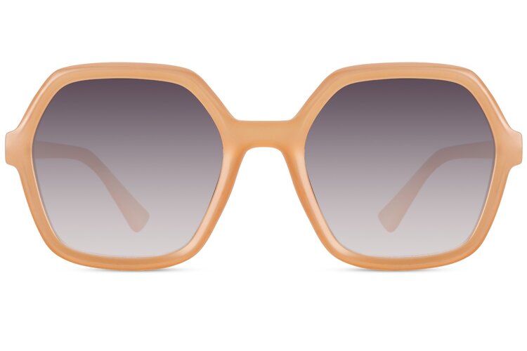 Zusss Zusss | Zonnebril  hoekig groot incl. brilllenkoker