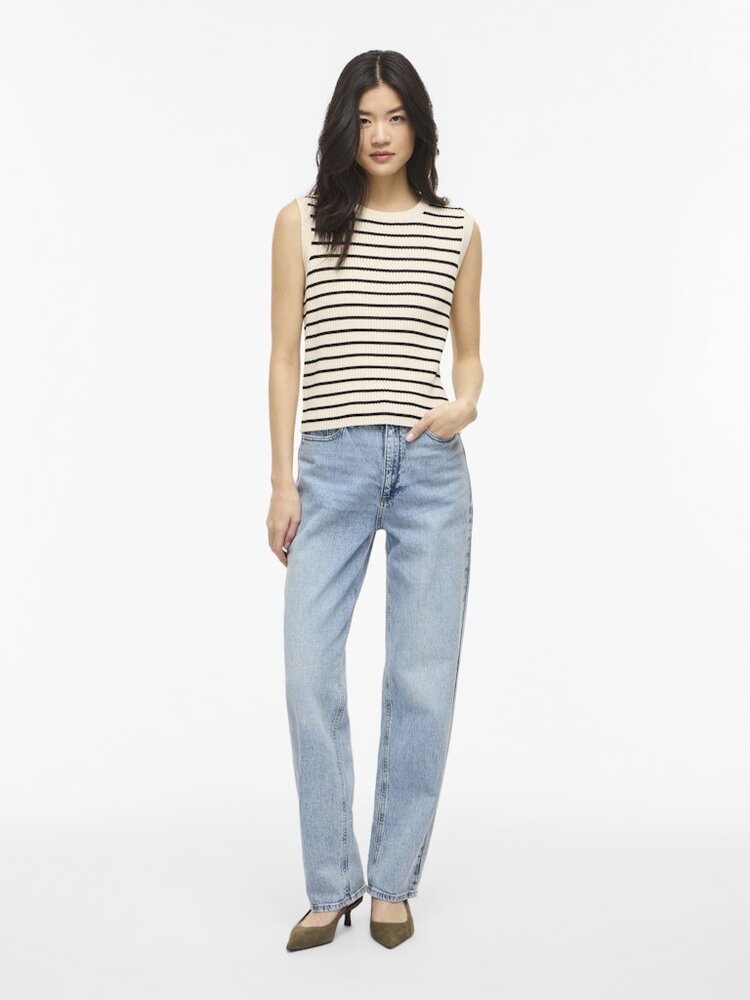 Vila Vila | Top Malu rib sandshell/black