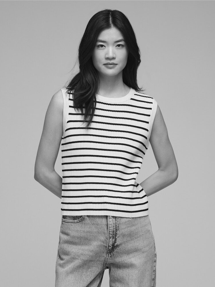 Vila Vila | Top Malu rib sandshell/black