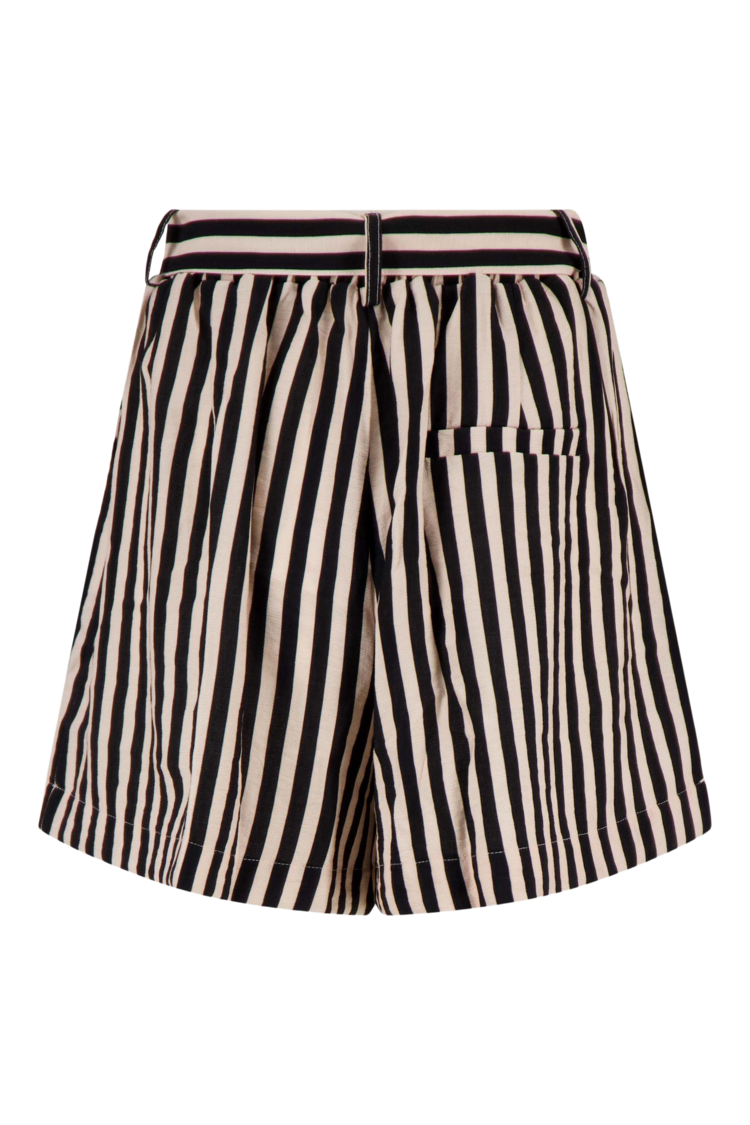 Zusss Zusss | Short streep met riem zwart