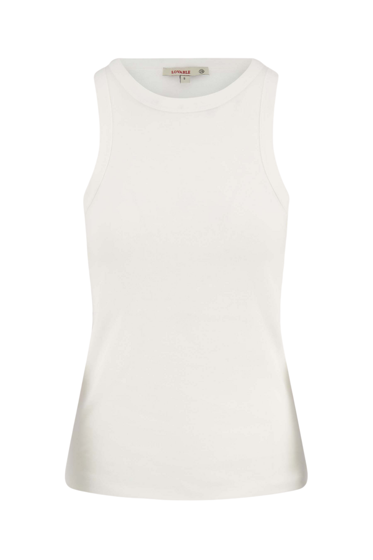 Zusss Zusss | Tanktop met borduur off white