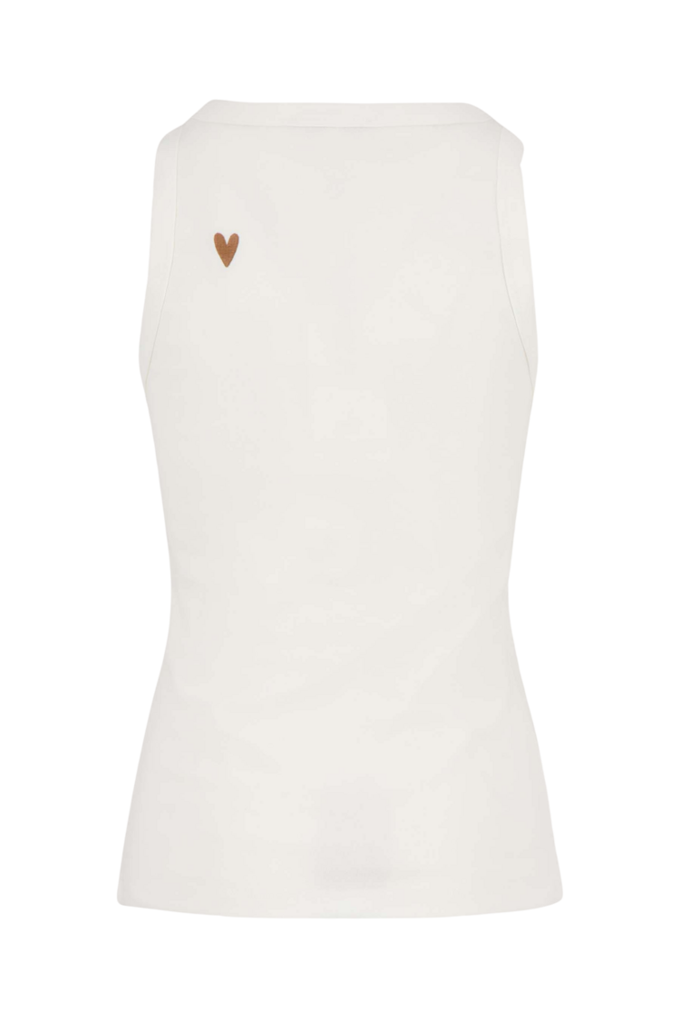 Zusss Zusss | Tanktop met borduur off white