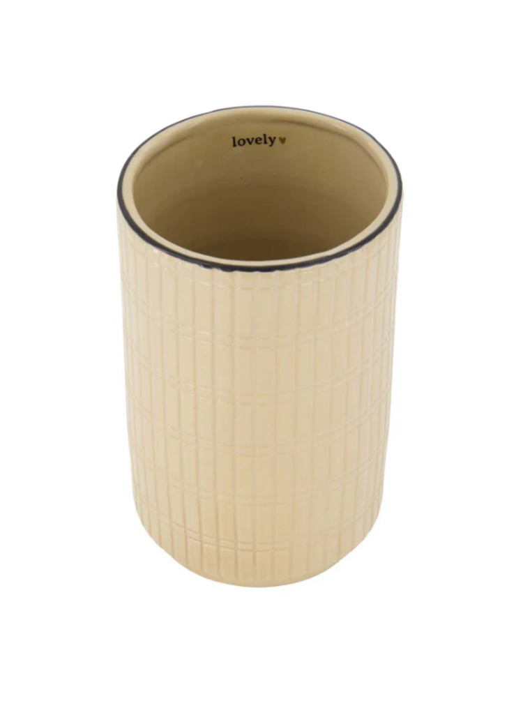 Zusss Zusss | Vaas keramiek relief lovely zand