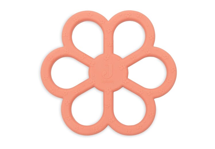 Jollein Jollein | Bijtring siliconen flower coral rose