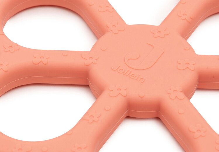 Jollein Jollein | Bijtring siliconen flower coral rose