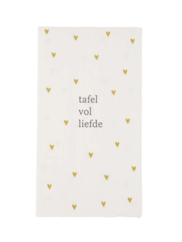 Zusss Zusss | Servetten rechthoek hartjes tafel vol liefde