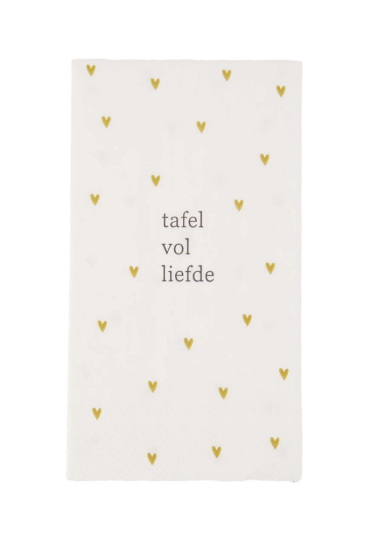 Zusss Zusss | Servetten rechthoek hartjes tafel vol liefde
