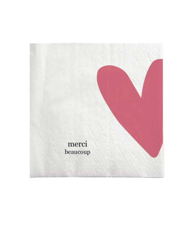 Zusss Zusss | Servetten vierkant merci beaucoup hart