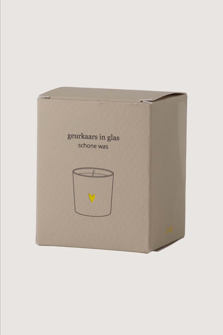 Zusss Zusss | Geurkaars glas in doosje lucky to have you wit / lichtgroen