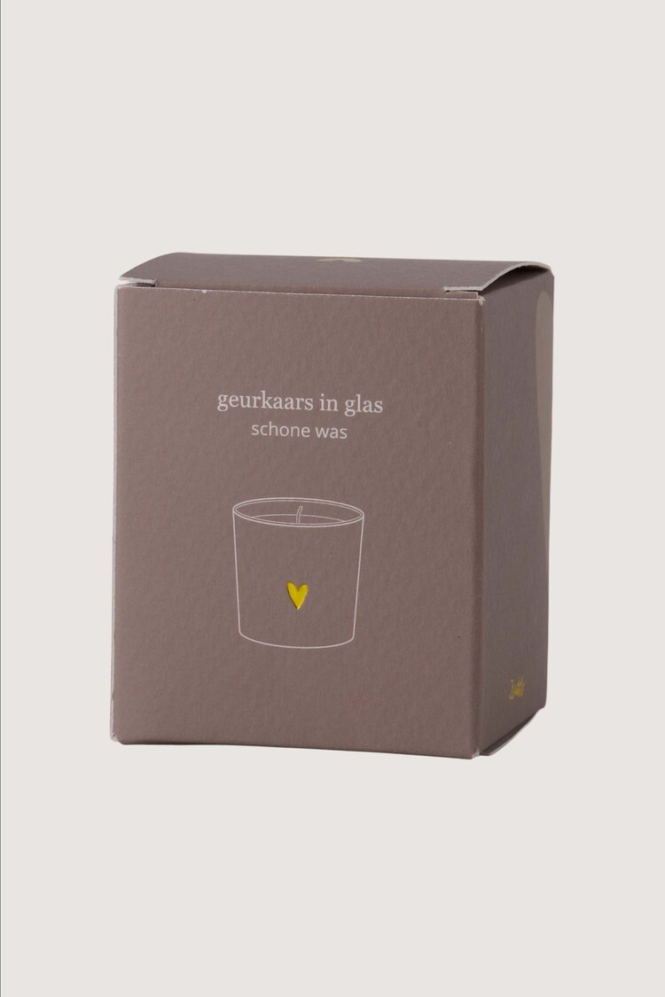 Zusss Zusss | Geurkaars glas in doosje thinking of you wit / bruin