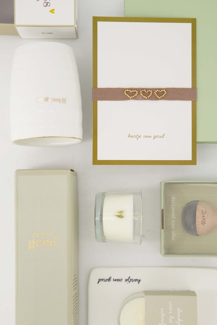 Zusss Zusss | Geurkaars glas in schuifdoosje trots op jou wit / lichtgroen