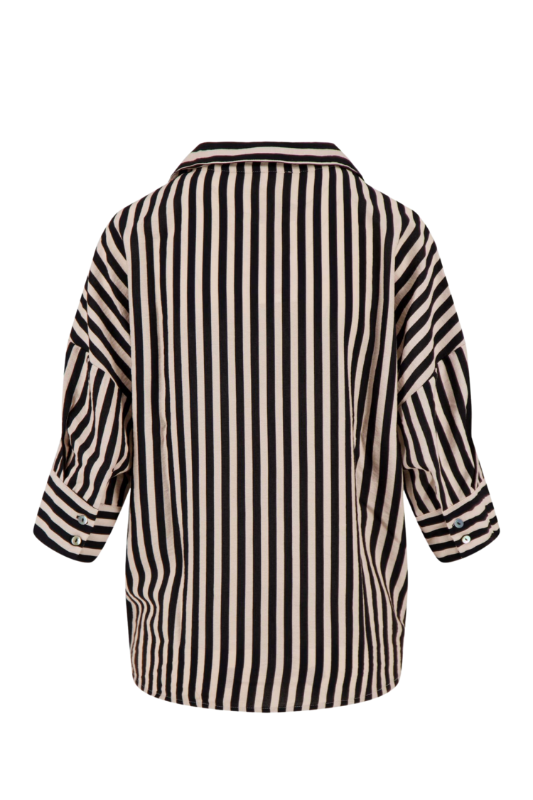 Zusss Zusss | Blouse streep zwart