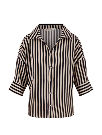 Zusss Zusss | Blouse streep zwart