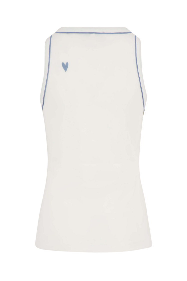 Zusss Zusss | Tanktop met piping white