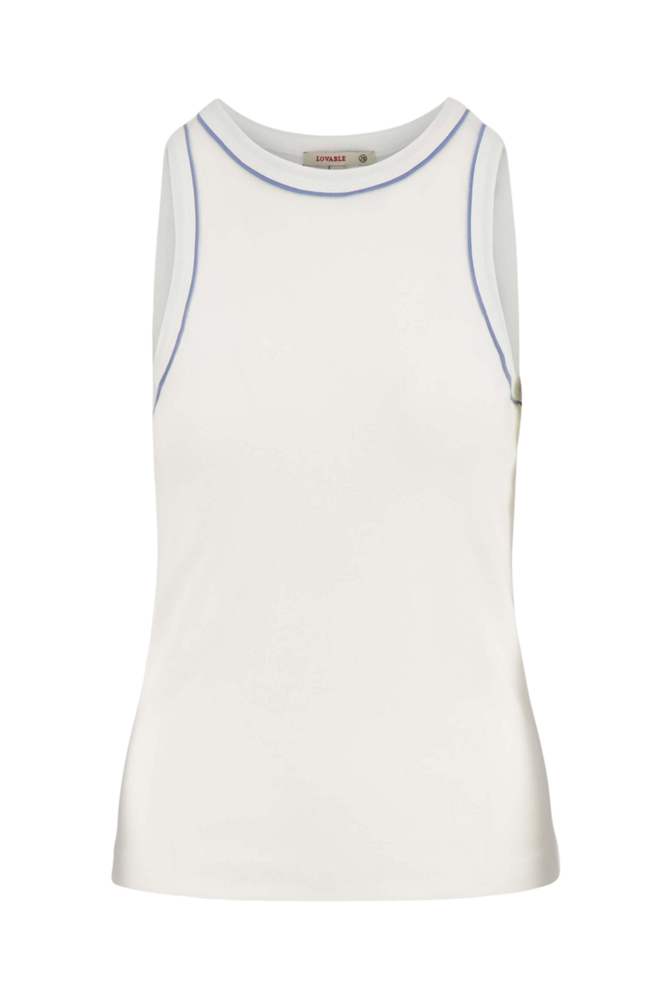 Zusss Zusss | Tanktop met piping white