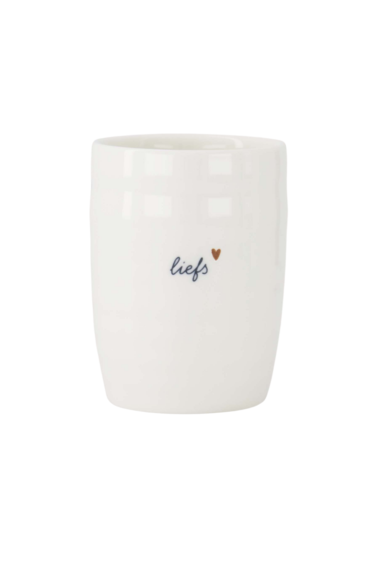 Zusss Zusss | Koffiemok liefs wit / bruin