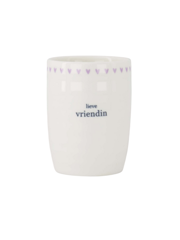 Zusss Zusss | Koffiemok lieve vriendin wit / lila