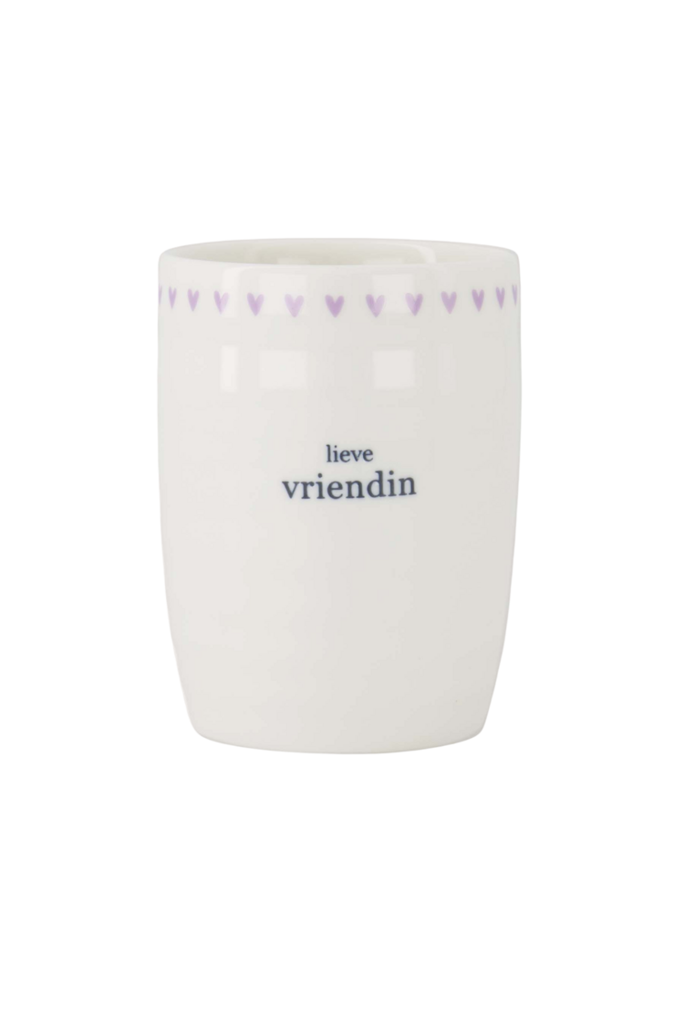 Zusss Zusss | Koffiemok lieve vriendin wit / lila