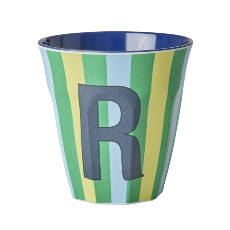 Rice Rice | Mok melamine R meerkleurig stripes