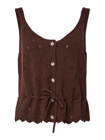 Pieces Pieces | Top Puka knitted chicory coffee