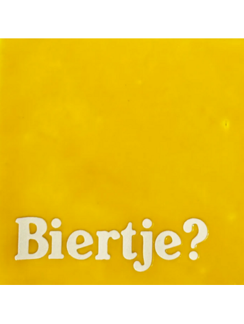 Yett Yett | Tegeltje biertje geel/creme
