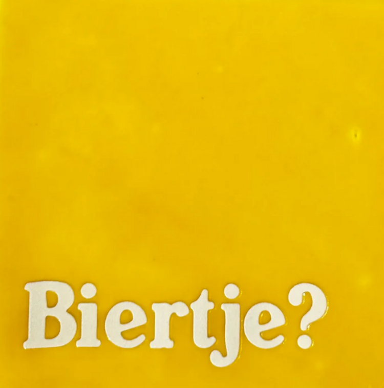 Yett Yett | Tegeltje biertje geel/creme