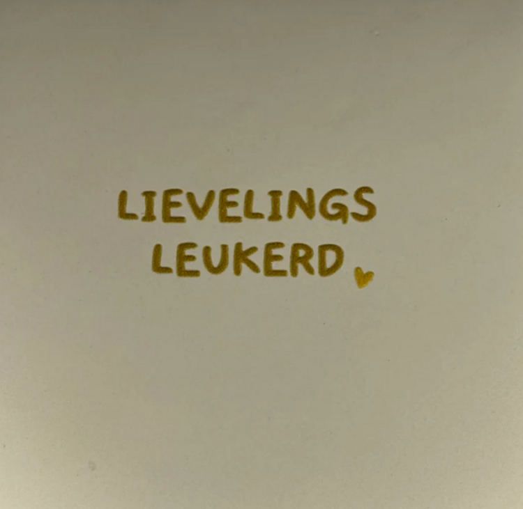 Yett Yett | Tegeltje lievelingsleukerd creme