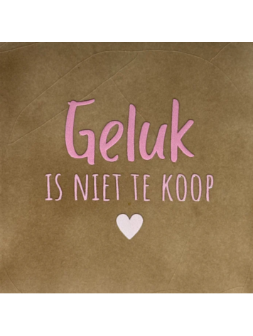 Yett Yett | Tegeltje geluk is niet te koop taupe