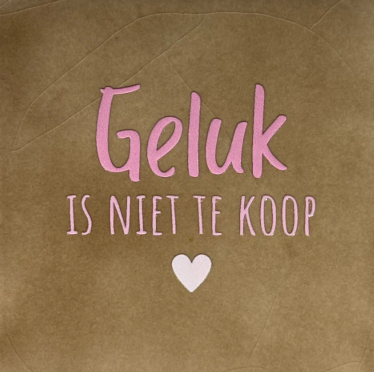 Yett Yett | Tegeltje geluk is niet te koop taupe