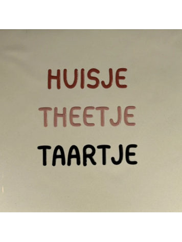 Yett Yett | Tegeltje huisje theetje taartje creme