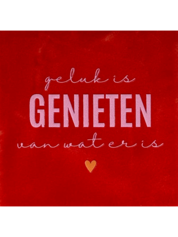 Yett Yett | Tegeltje geluk is genieten van.. rood