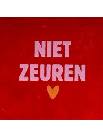 Yett Yett | Tegeltje niet zeuren rood