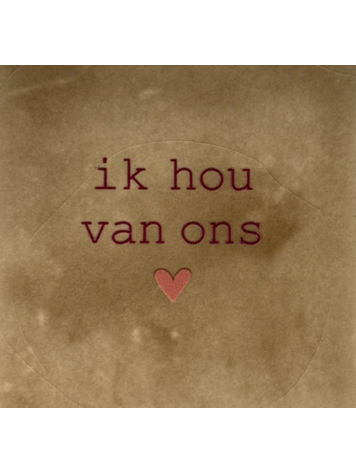 Yett Yett | Tegeltje ik hou van ons taupe