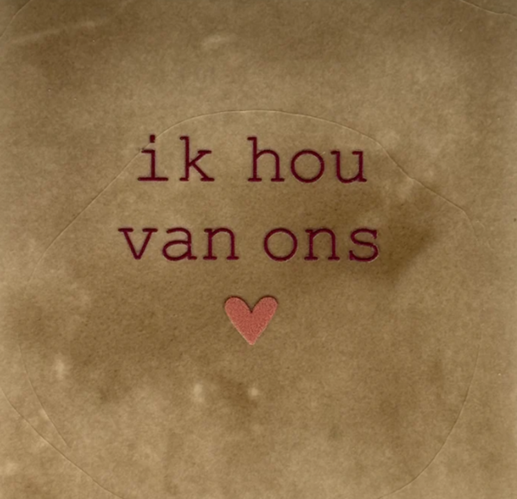 Yett Yett | Tegeltje ik hou van ons taupe