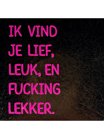 Yett Yett | Tegeltje ik vind je lief leuk en.. goud