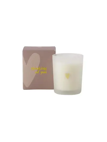 Zusss Zusss | Geurkaars glas in doosje thinking of you wit / bruin