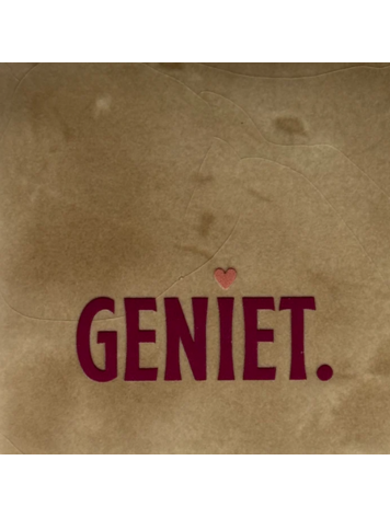 Yett Yett | Tegeltje geniet taupe/cherry