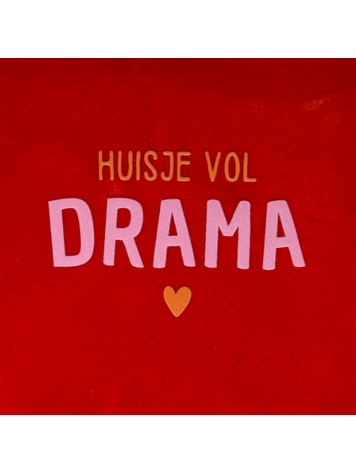 Yett Yett | Tegeltje huisje vol drama rood