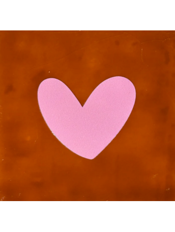 Yett Yett | Tegeltje hartje dicht terra/warmroze